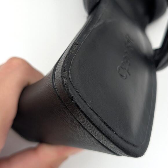 Open Edit Remmy Twist Heel Sandal Open Toe Women's Black Size US7M EU38 - Picture 6 of 12